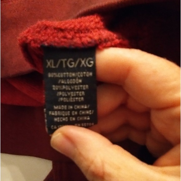 Buffalo David Bitton-crew neck pullover sweatshirt size xl burgundy color - Picture 4 of 11